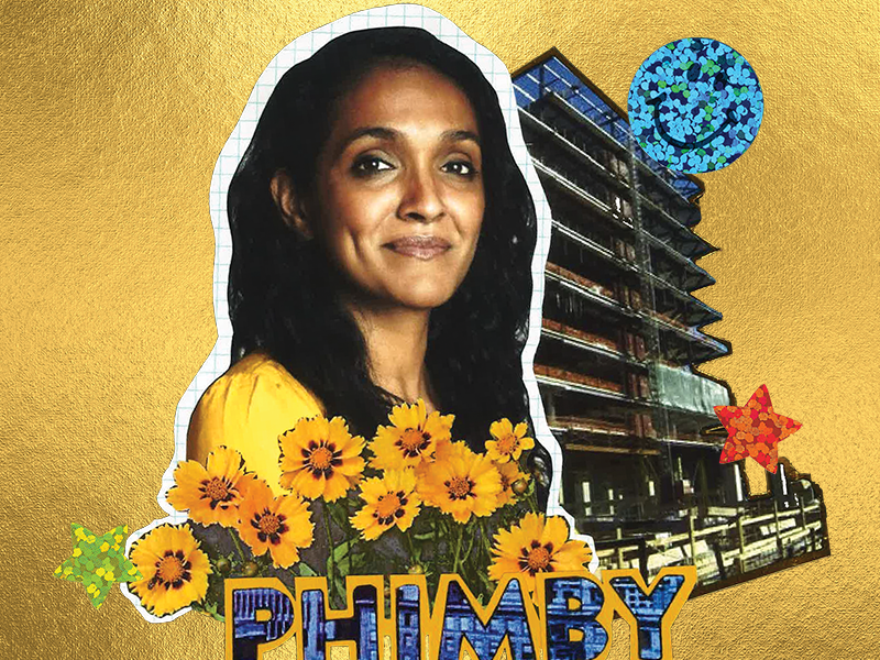 A photo collage of L.A. City Council candidate Nithya Raman