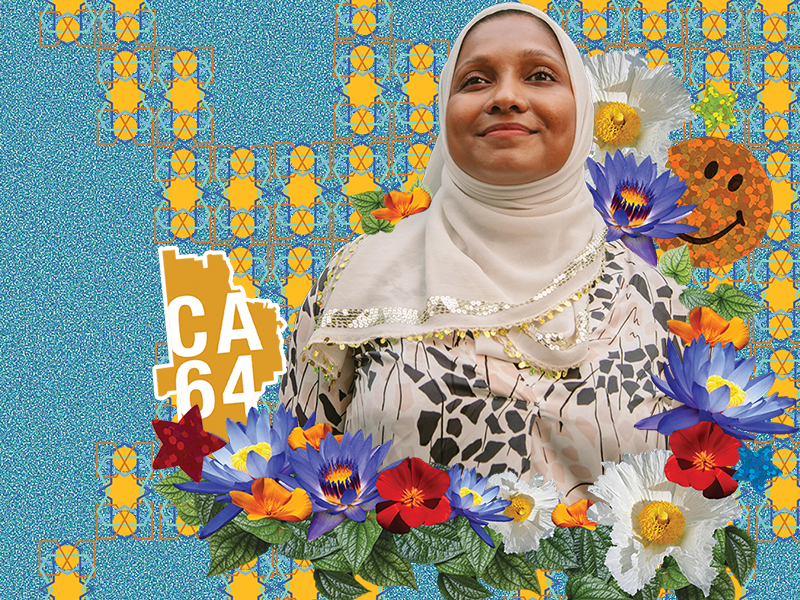 Photo collage of Fatima Iqbal-Zubair
